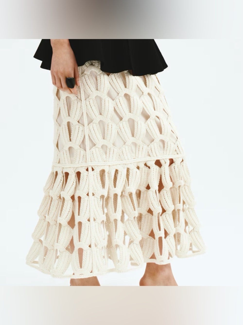 H&M s/s2026 crochet -look skirt